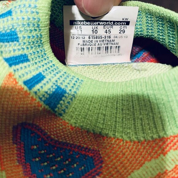 Nike Flyknit Free 5.0 🌈 rainbow men’s 11 US 45 EUR multicolor 10 UK rare item - Picture 13 of 14